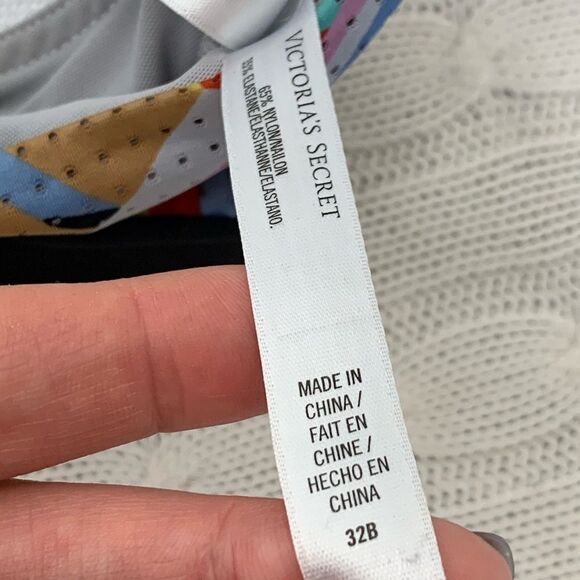 Victoria’s Secret VSX crisscross sports bra 32b bright bold colors - Picture 3 of 4